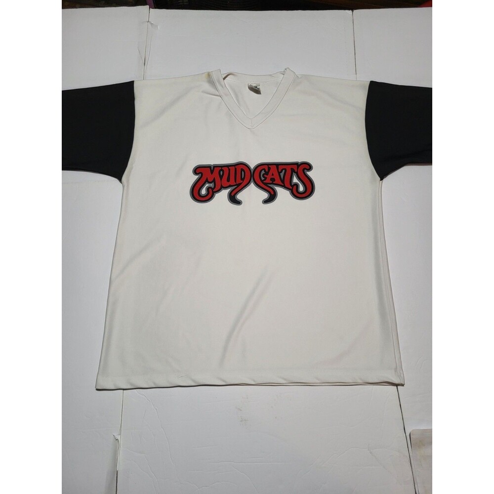 (#18Vintage Carolina Mudcats Jersey Mens XXL White Black Park Antony